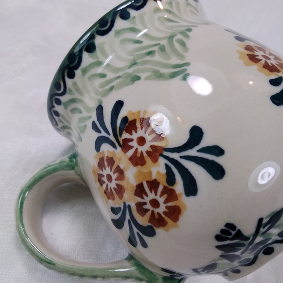 Boleslawiec Pottery MUG Hand Made Poland Floral - Picture 8 of 10